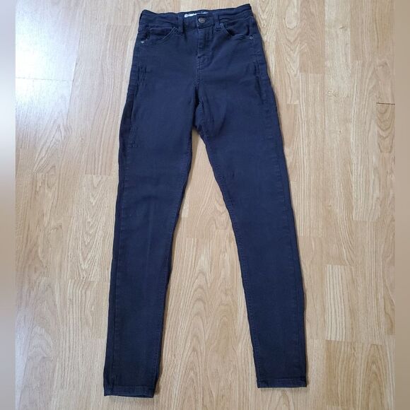 Topshop Moto Jamie High Waisted Skinny Jeans - size 25 in Black - Picture 3 of 14